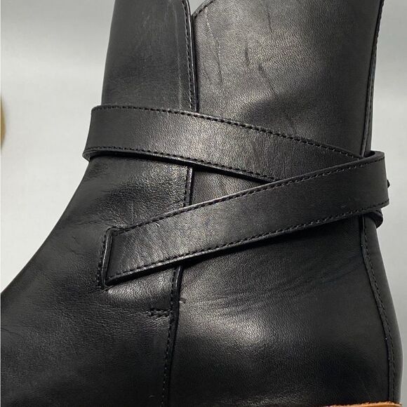 Ulla Johnson Lennox Leather Ankle-Buckle Platform Boots size 37.5 - Picture 9 of 12